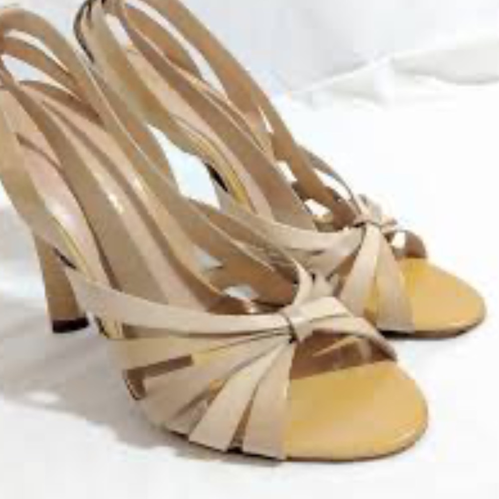 L.A.M.B. Beige Strappy Heels